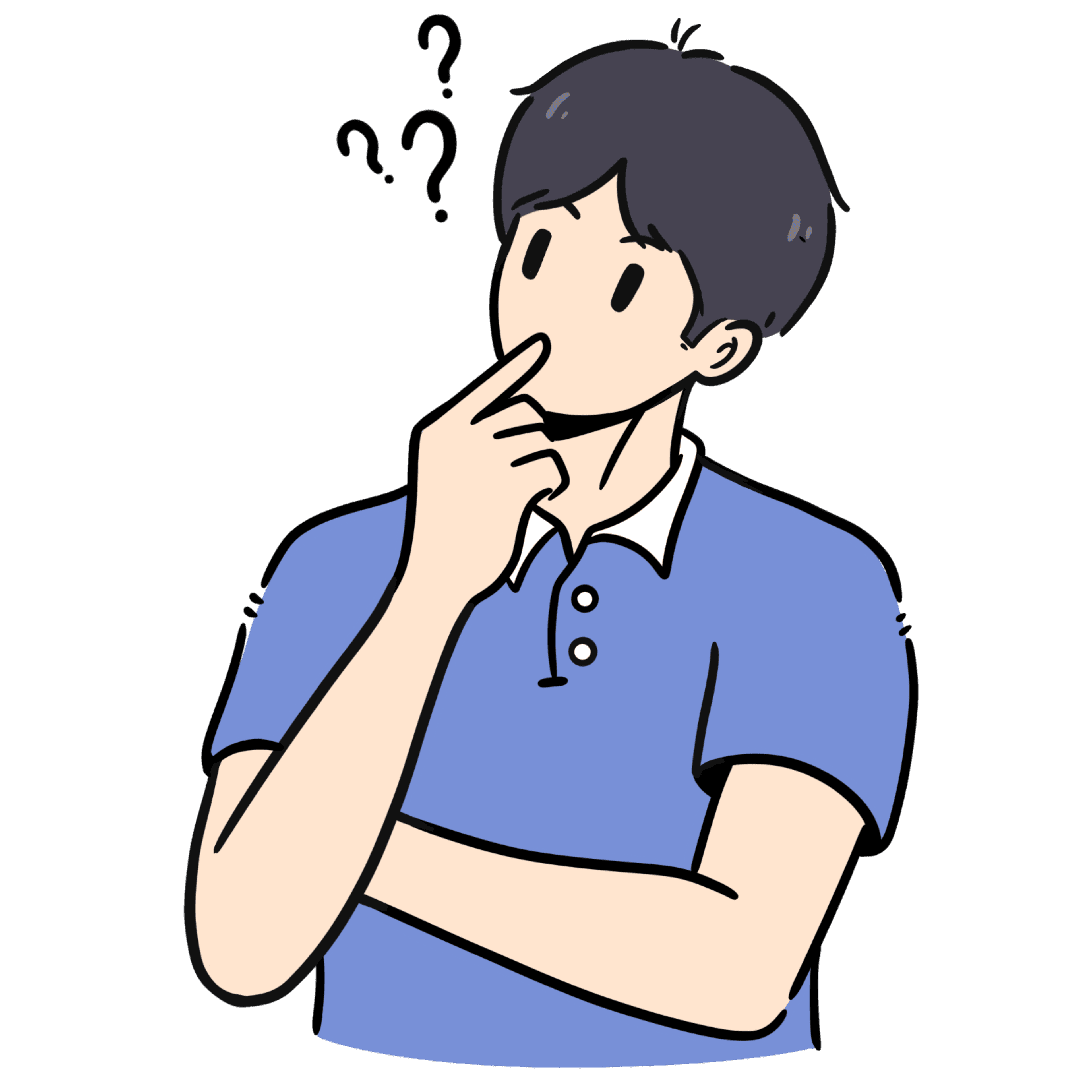 A man thinking about accounting
